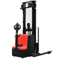 Ballymore BALLYPAL35TSL157 3,500 lb. Powered Straddle Leg Fork Stacker with Adjustable 45 inch Forks, Adjustable Straddle Base, 157 inch Lift Height