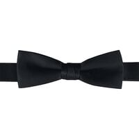 Henry Segal Black 2 1/2"(H) x 4 1/2"(W) Adjustable Band Poly-Satin Bow Tie