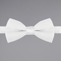 Henry Segal White 2"(H) x 4 1/2" (W) Adjustable Band Poly-Satin Bow Tie