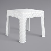 Lancaster Table & Seating 19 5/16 inch Square White Side Table