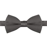 Henry Segal Dark Gray 2"(H) x 4 1/2" (W) Adjustable Band Poly-Satin Bow Tie