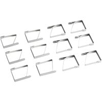 Choice Stainless Steel Tablecloth Clip for Tables up to 2 inch Thick - 12/Pack