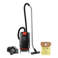 Hoover HVRPWR 40V Cordless Backpack Vacuum Cleaner with 12.0 Ah Battery, Charger, and 10 Pack Allergenic Filtration Bags