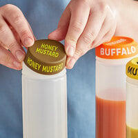 Choice Honey Mustard Silicone First In First Out Style Lid Wrap