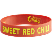 Choice "Sweet Red Chili" Silicone Squeeze Bottle Label Band for 32 oz. Standard & Wide Mouth Bottles