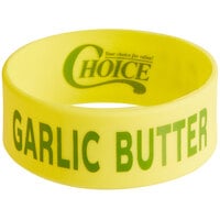 Choice "Garlic Butter" Silicone Squeeze Bottle Label Band for 8 and 12 oz. Standard & Wide Mouth Bottles