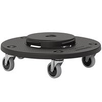 Suncast TCUDOLLY2 Black Resin Universal Twist-On Commercial Trash Can Dolly