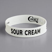 Choice Sour Cream Silicone Squeeze Bottle Label Band for 32 oz. Standard & Wide Mouth Bottles