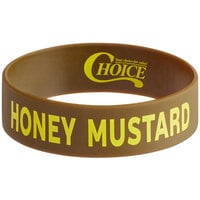 Choice Honey Mustard Silicone Squeeze Bottle Label Band for 16, 20, and 24 oz. Standard & Wide Mouth Bottles