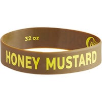 Choice "Honey Mustard" Silicone Squeeze Bottle Label Band for 32 oz. Standard & Wide Mouth Bottles