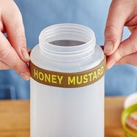 Choice Honey Mustard Silicone Squeeze Bottle Label Band for 32 oz. Standard & Wide Mouth Bottles