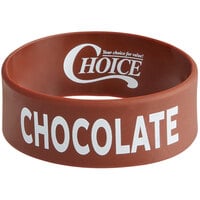 Choice Chocolate Silicone Squeeze Bottle Label Band for 8 and 12 oz. Standard & Wide Mouth Bottles