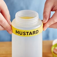Choice Mustard Silicone Squeeze Bottle Label Band for 32 oz. Standard & Wide Mouth Bottles