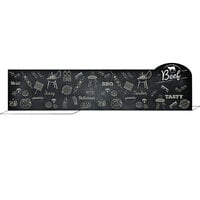 28 inch x 7 1/4 inch Chalkboard Series Beef Meat Case Divider