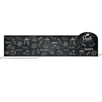 28 inch x 7 1/4 inch Chalkboard Series Pork Meat Case Divider
