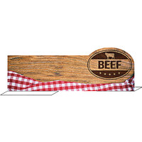 16 inch x 5 1/2 inch Wood Series Beef Meat Case Divider