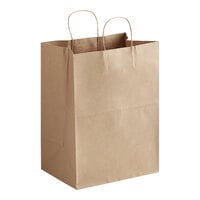 Duro SHOP13-50PK 50 Paper Retail Shopping Bags Kraft with Rope Handles