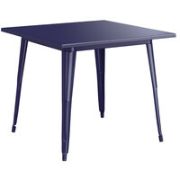 Lancaster Table & Seating Alloy Series 36" x 36" Navy Dining Height Outdoor Table