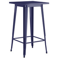 Lancaster Table & Seating Alloy Series 24" x 24" Navy Outdoor Bar Height Table
