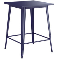 Lancaster Table & Seating Alloy Series 32" x 32" Navy Outdoor Bar Height Table