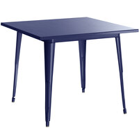 Lancaster Table & Seating Alloy Series 24 inch x 24 inch Navy Dining Height Outdoor Table