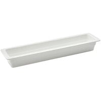 Elite Global Solutions CM620-NW 1/2 Size Long White Melamine Food Pan - 2 1/2 inch Deep