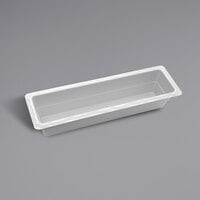 Elite Global Solutions CM6204-NW 1/2 Size Long White Melamine Food Pan - 4 inch Deep