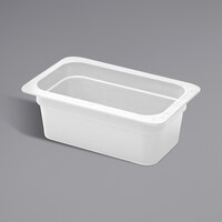 Elite Global Solutions CM6104-NW 1/4 Size White Melamine Food Pan - 4 inch Deep