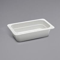 Elite Global Solutions CM6125-NW 1/4 Size White Melamine Food Pan - 2 1/2 inch Deep