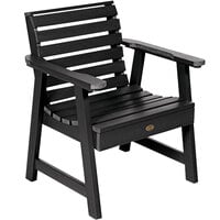 Sequoia by Highwood USA CM-CHGSQ02-BKE Glennville Black Faux Wood Outdoor Arm Chair