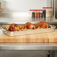 Vollrath 68253 Wear-Ever 8.9375 Qt. Aluminum Baking and Roasting Pan with Handles - 22 7/8 inch x 13 1/2 inch x 2 inch