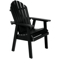 Sequoia by Highwood USA CM-CHRSQD2-BKE Muskoka Black Faux Wood Adirondack Dining Chair