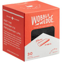 Wobble Wedge Tapered Black Flexible Soft Table Wedge / Table Stabilizer - 30/Pack