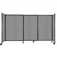 Versare Light Gray Poly StraightWall Sliding Room Divider