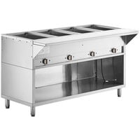 ServIt Four Pan Sealed Well Electric Steam Table with Partially Enclosed Base - 120V, 2000W