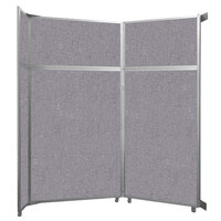 Versare 1070208 Cloud Gray Operable Wall Folding Room Divider - 7' 11 inch x 8' 5 1/4 inch