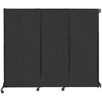 Versare Black Wall-Mounted Quick-Wall Sliding Room Divider