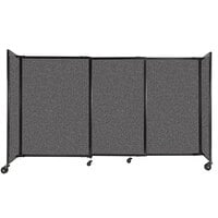 Versare Charcoal Gray StraightWall Sliding Room Divider