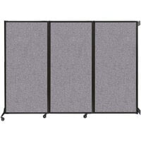 Versare 1823108 Cloud Gray Wall-Mounted Quick-Wall Folding Room Divider - 8' 4 inch x 5' 10 inch
