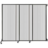 Versare 1813203 Clear Poly Wall-Mounted Quick-Wall Sliding Room Divider - 7' x 5' 10 inch