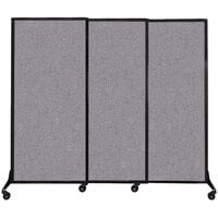 Versare Cloud Gray Quick-Wall Sliding Portable Room Divider