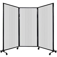 Versare Clear Poly Quick-Wall Folding Portable Room Divider