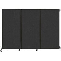 Versare Black Wall-Mounted Quick-Wall Folding Room Divider