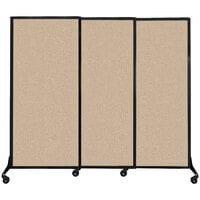 Versare Beige Quick-Wall Sliding Portable Room Divider