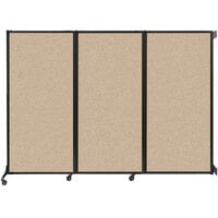 Versare 1823101 Beige Wall-Mounted Quick-Wall Folding Room Divider - 8' 4 inch x 5' 10 inch