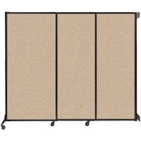 Versare Beige Wall-Mounted Quick-Wall Sliding Room Divider