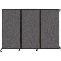 Versare 1823107 Charcoal Gray Wall-Mounted Quick-Wall Folding Room Divider - 8' 4 inch x 5' 10 inch