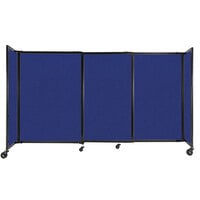 Versare 1448305 Royal Blue StraightWall Sliding Room Divider - 7' 2 inch x 4'