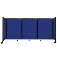 Versare 1148305 Royal Blue Foldable Room Divider 360 - 8' 6 inch x 4'