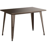 Lancaster Table & Seating Alloy Series 48" x 30" Copper Standard Height Outdoor Table